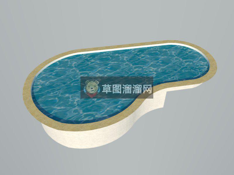 水池泳池SU模型
