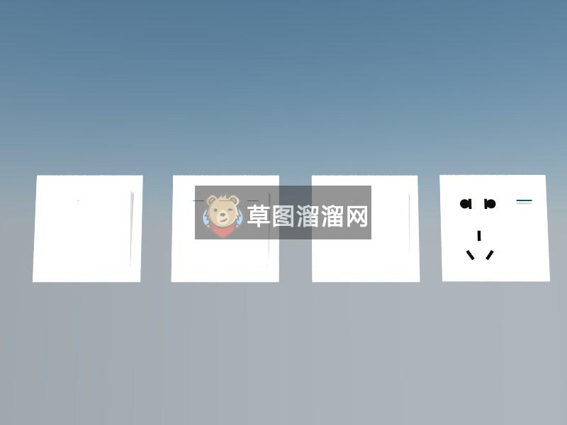按钮开关SU模型