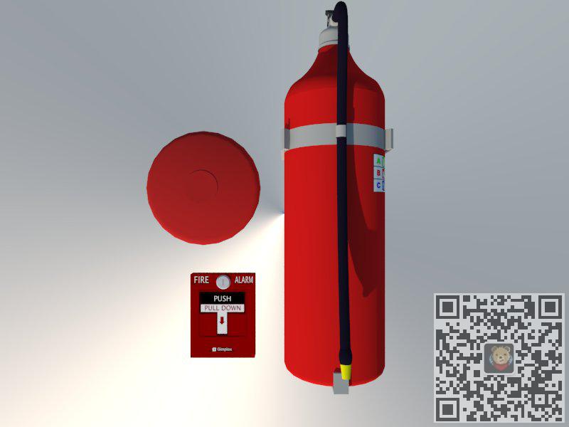 消防灭火器器材SU模型