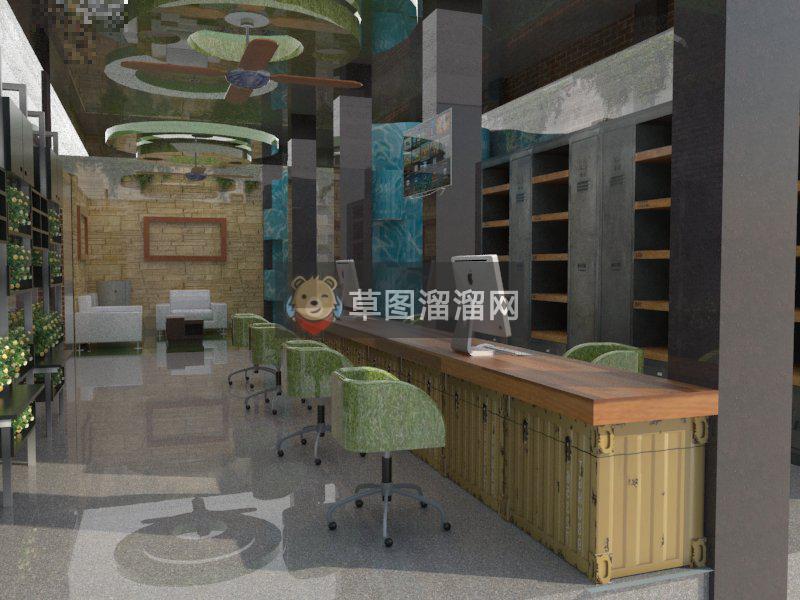 咖啡店SU模型