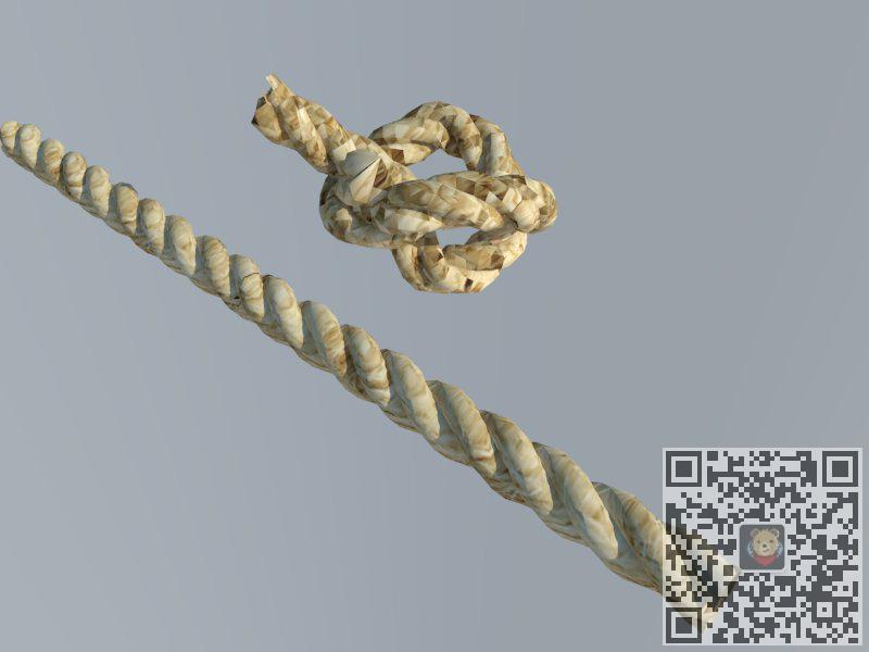 麻绳绳头绳子SU模型