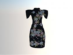 旗袍服装SU模型