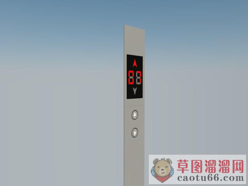 电梯按钮SU模型