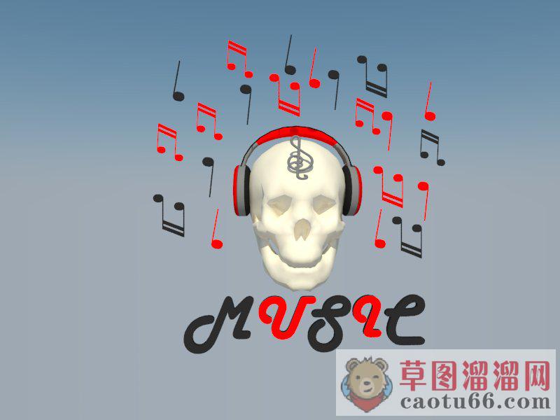 音符骷髅头SU模型