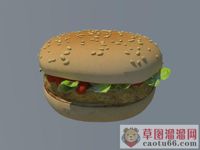 汉堡包食物SU模型