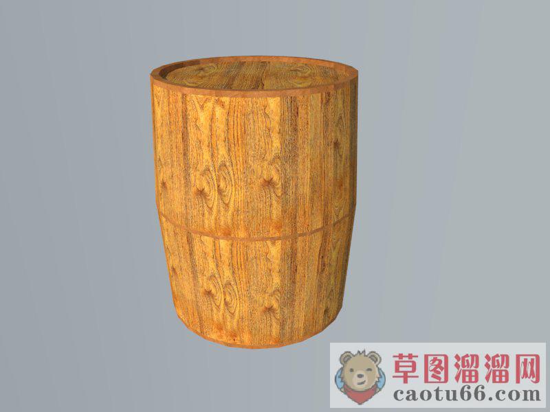 木桶酒桶SU模型
