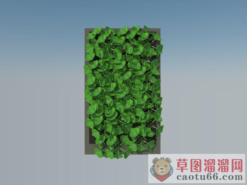 垂直绿植墙SU模型