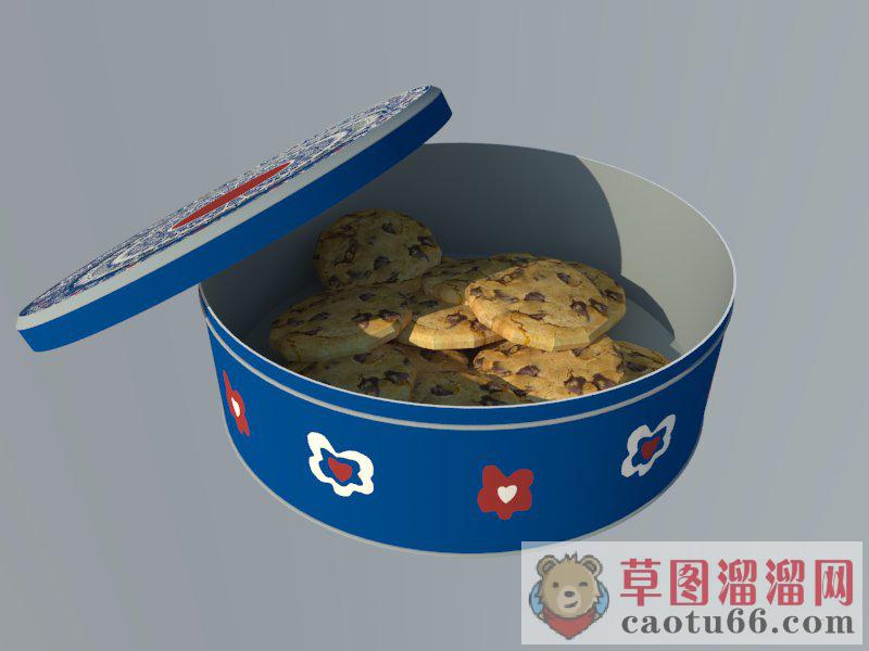饼干盒SU模型