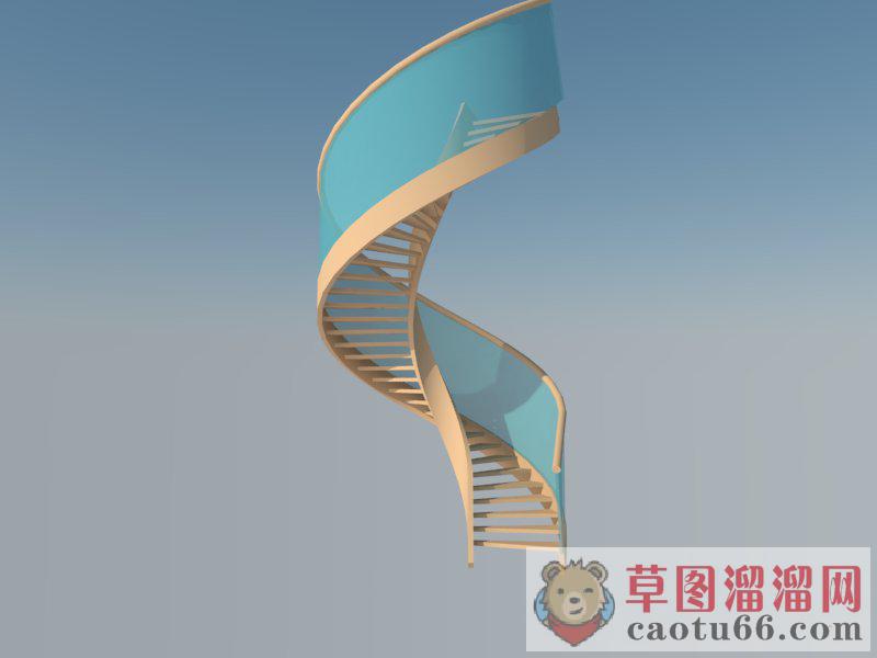 螺旋梯旋转楼梯SU模型