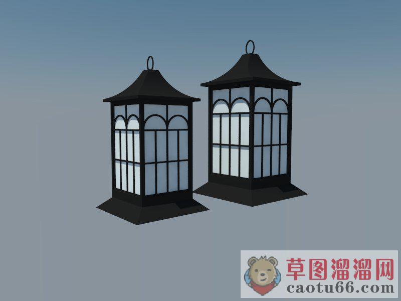 欧式蓝灯SU模型