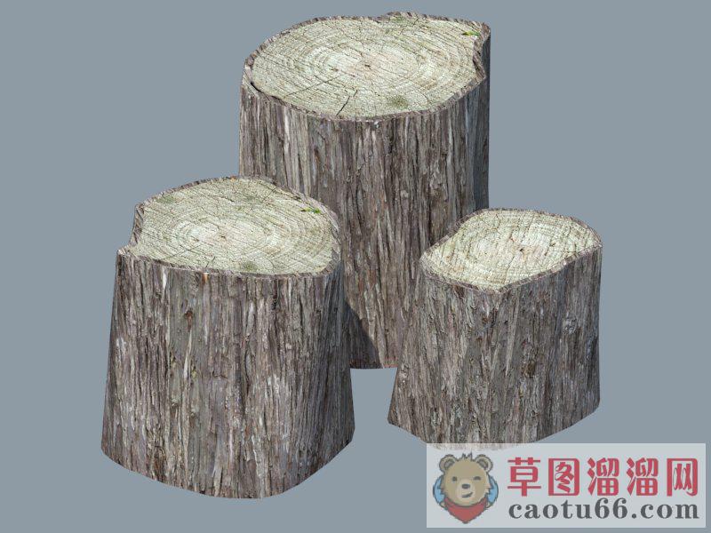 木桩木头木墩SU模型