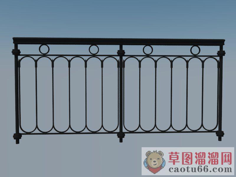 铁艺护栏栏杆SU模型