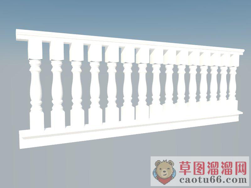 欧式葫芦护栏SU模型
