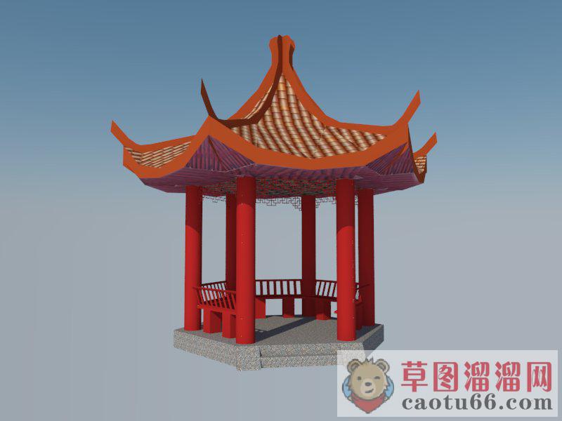 亭子凉亭SU模型
