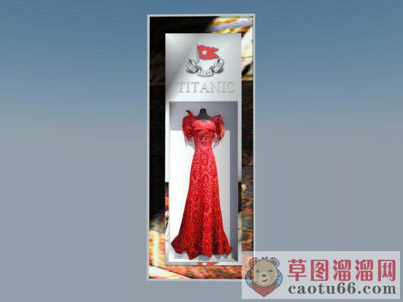 服装店橱窗衣橱SU模型