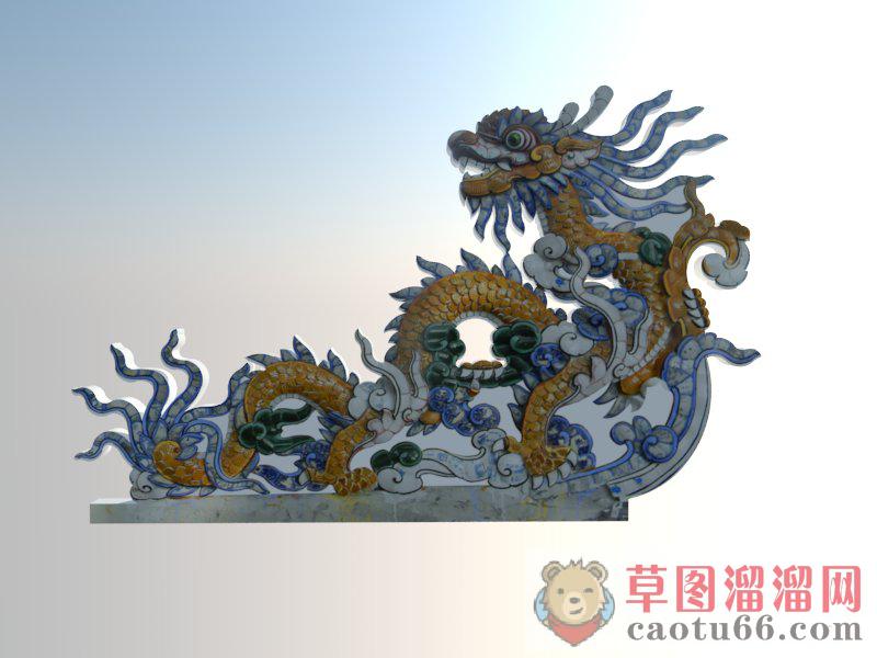 龙纹浮雕SU模型