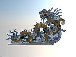 龙纹浮雕SU模型