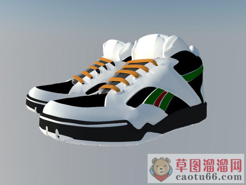 跑鞋鞋子SU模型