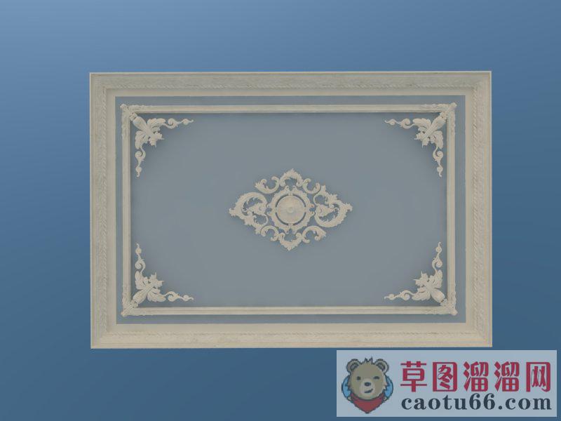 天花板石膏吊顶SU模型