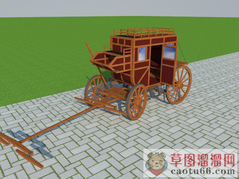 欧式装饰马车SU模型