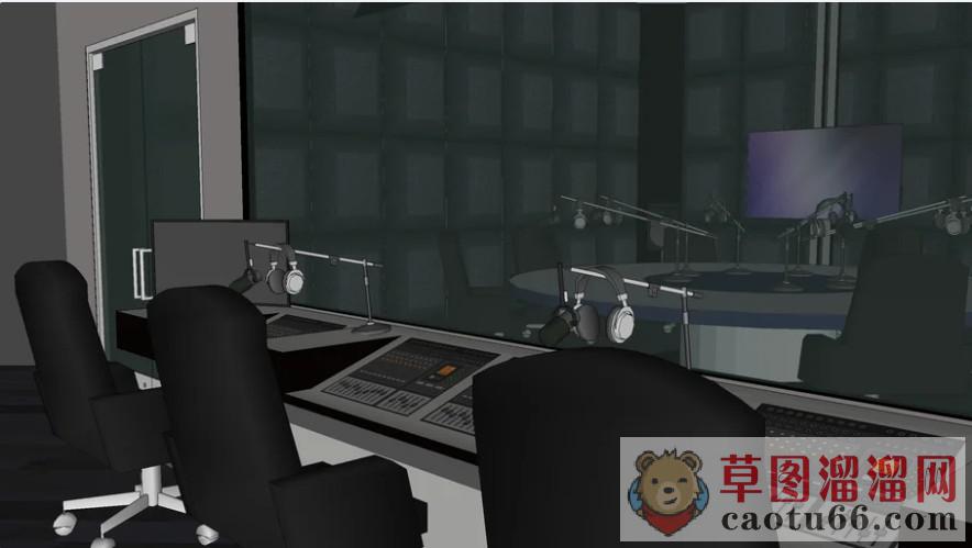 播音室SU模型