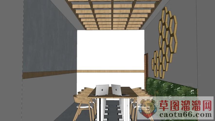 会议室空间SU模型