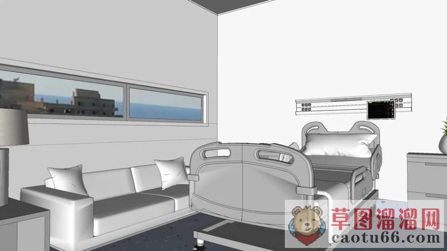 医院病房SU模型