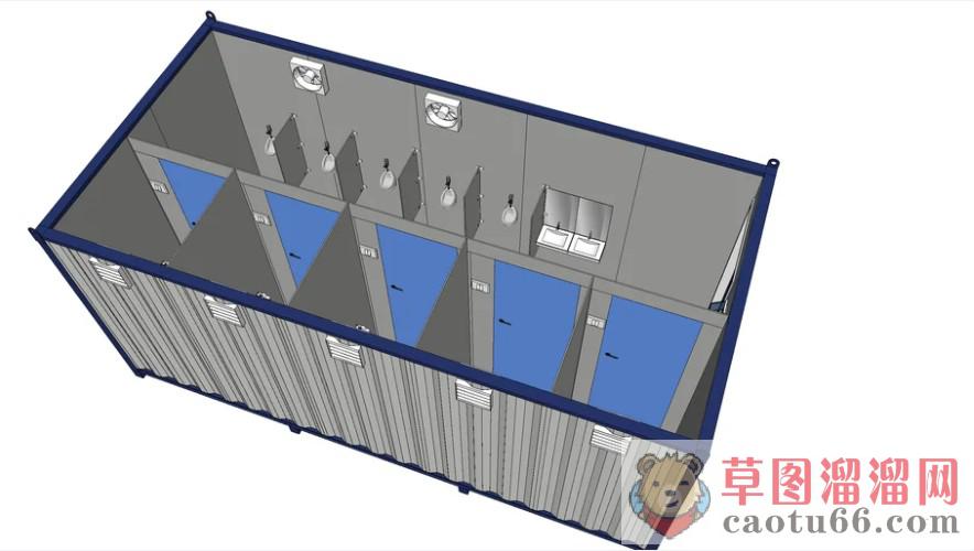 集装箱厕所SU模型