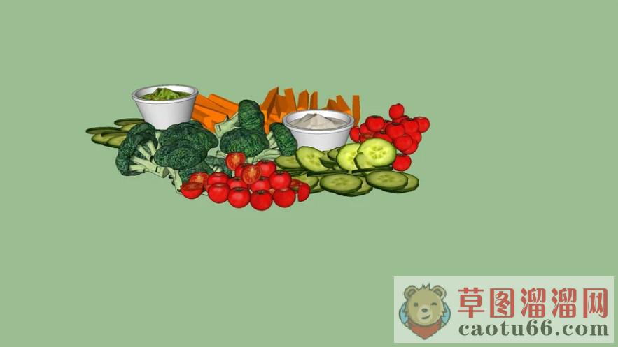 蔬菜沙拉SU模型
