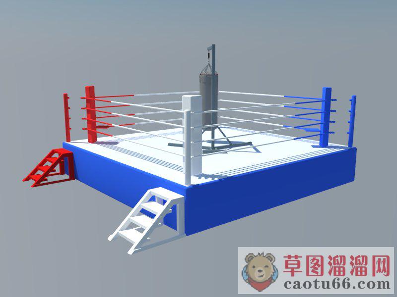 拳击比赛擂台SU模型