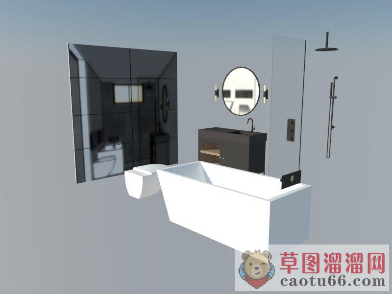 浴卫道具SU模型