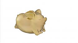 小金猪存钱罐SU模型
