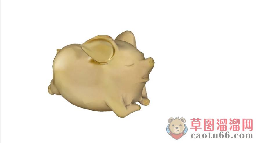 小金猪存钱罐SU模型
