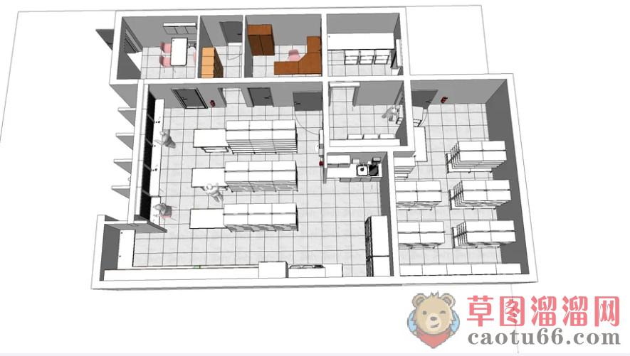 药房SU模型