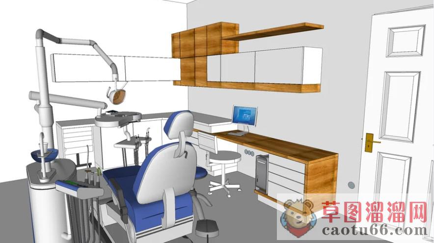 牙科牙医设备SU模型