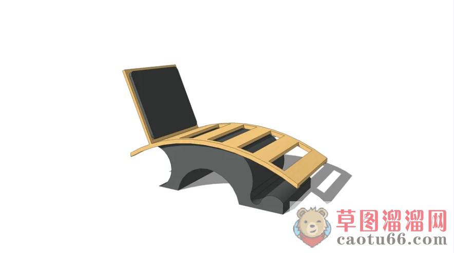 创意靠背椅躺椅SU模型