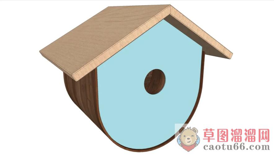 鸟窝装饰木箱SU模型