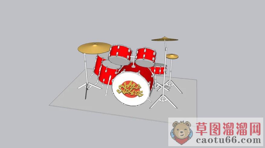 架子鼓乐器SU模型
