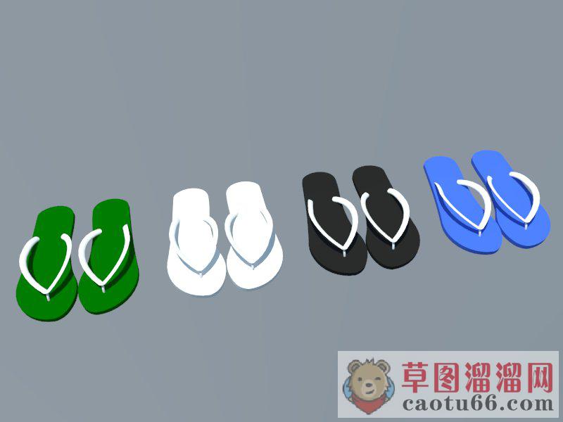 人字拖拖鞋SU模型