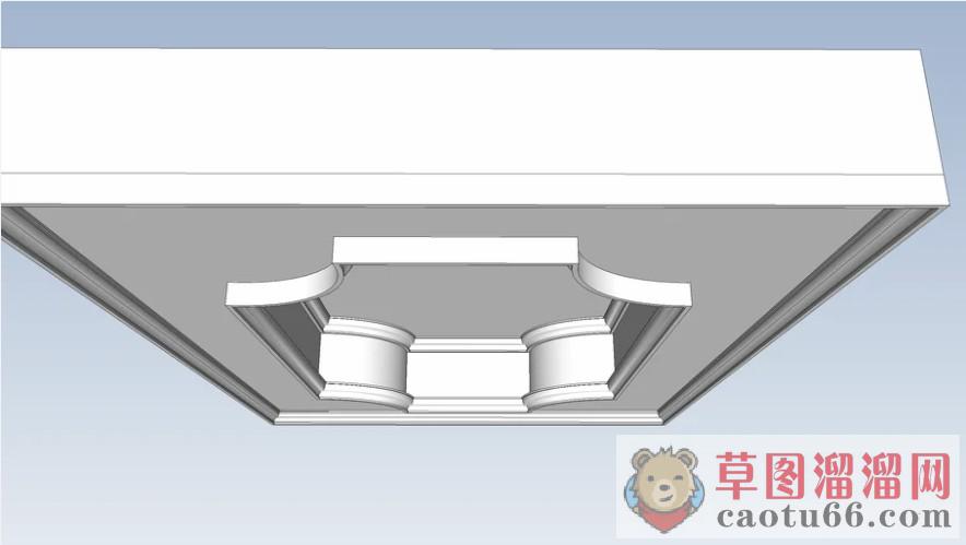 石膏吊顶天花板SU模型