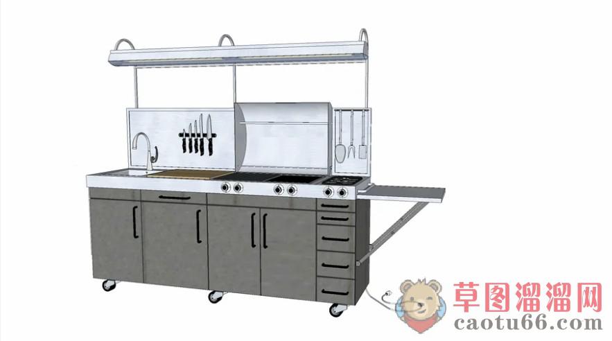 插电式移动烧烤架SU模型