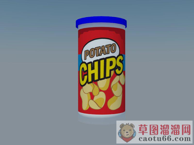 零食薯片SU模型