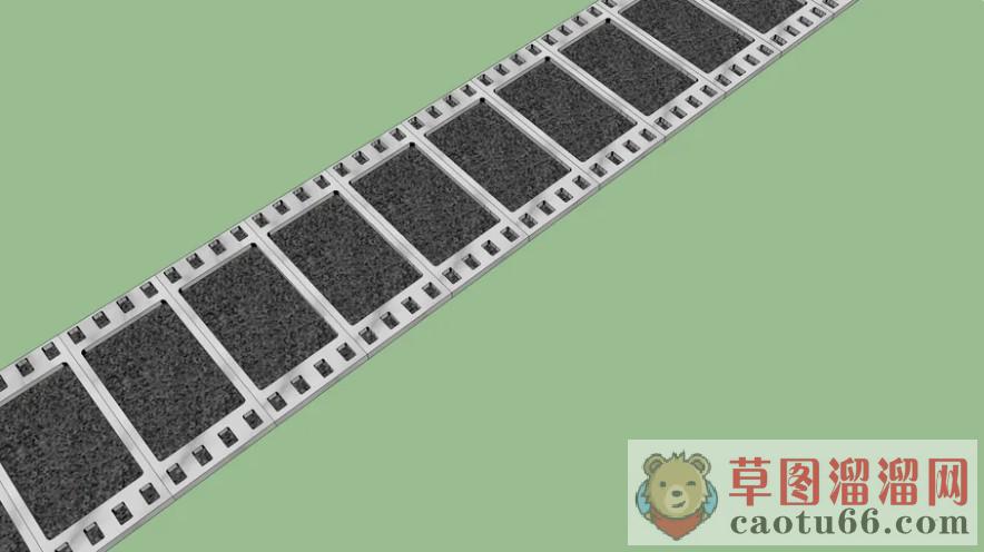 影片胶带SU模型