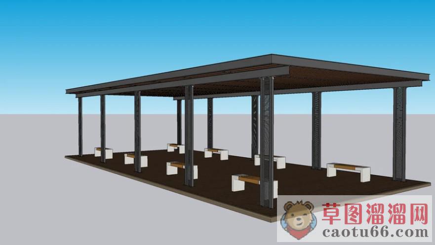 亭子廊架SU模型
