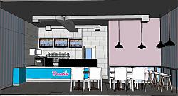 饮品店奶茶店SU模型
