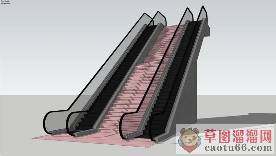 扶手楼梯步行梯SU模型