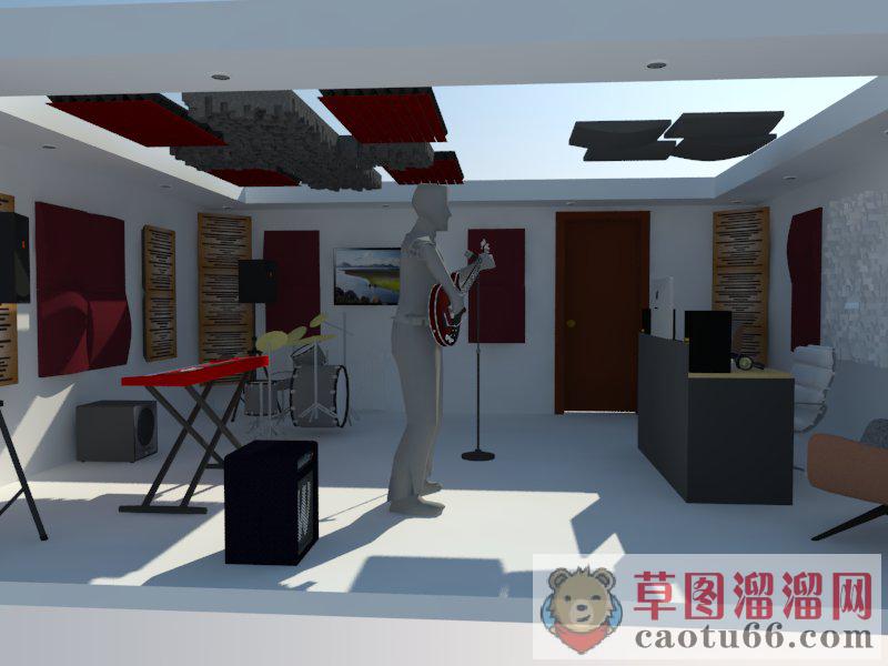 音乐室SU模型