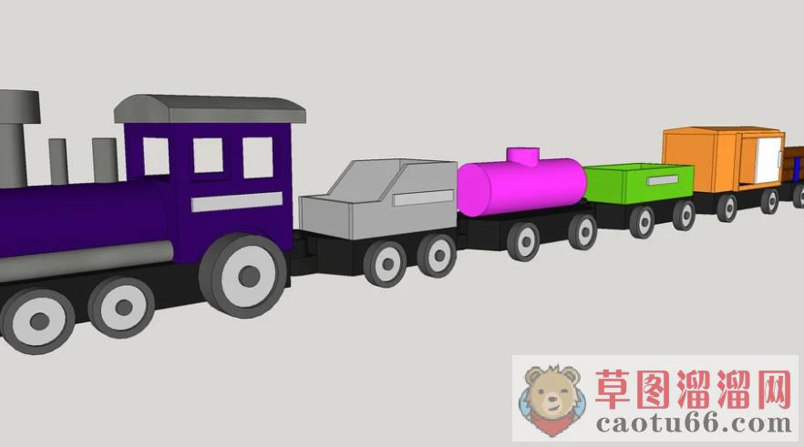 小火车玩具SU模型