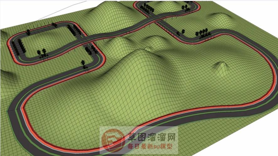 赛车跑道拉力赛SU模型