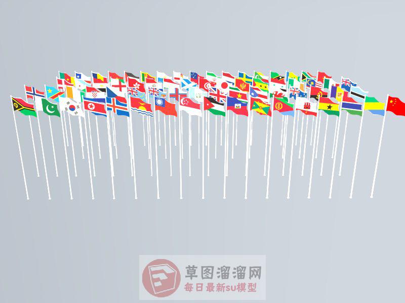 国旗SU模型